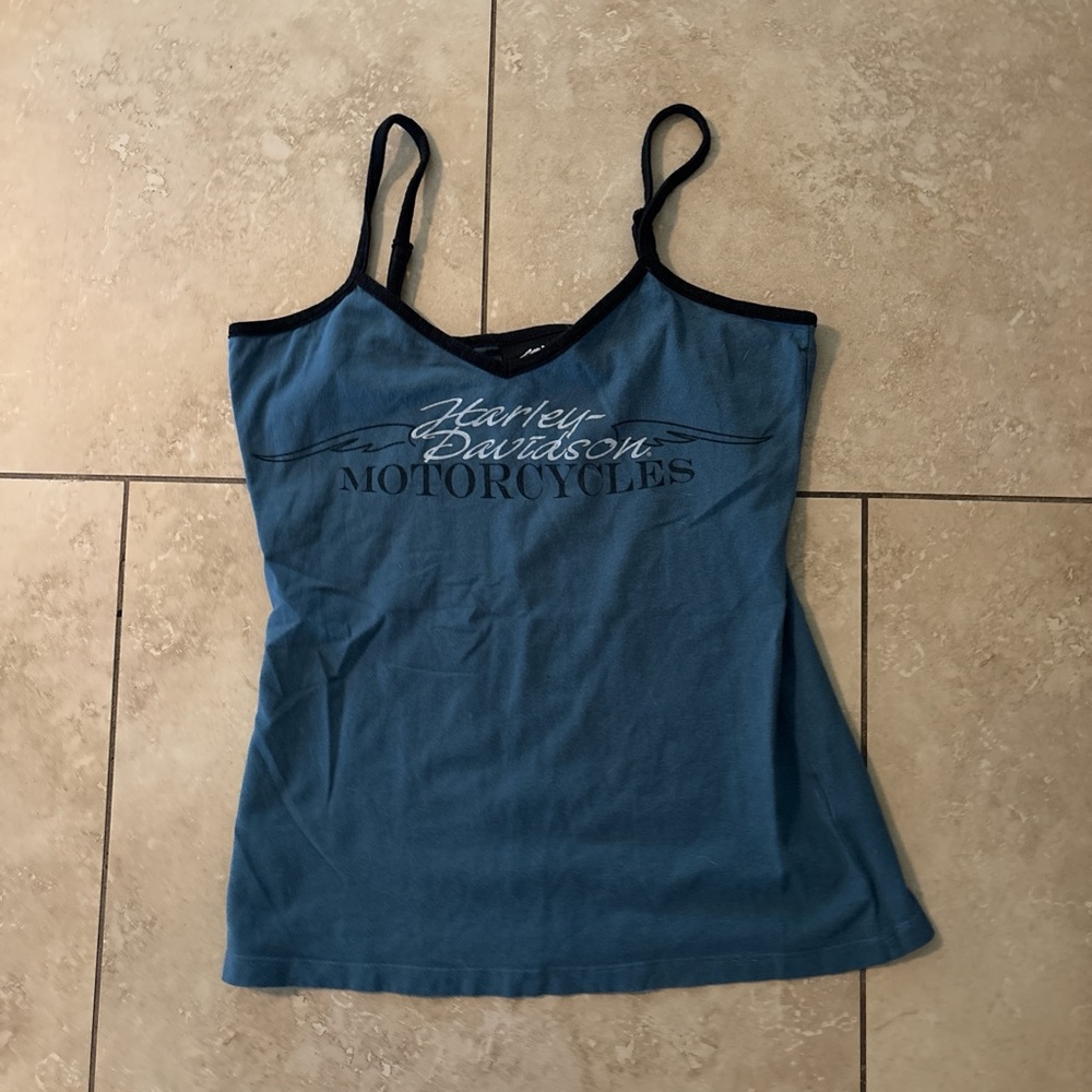 Harley Davidson Blue Tank Top